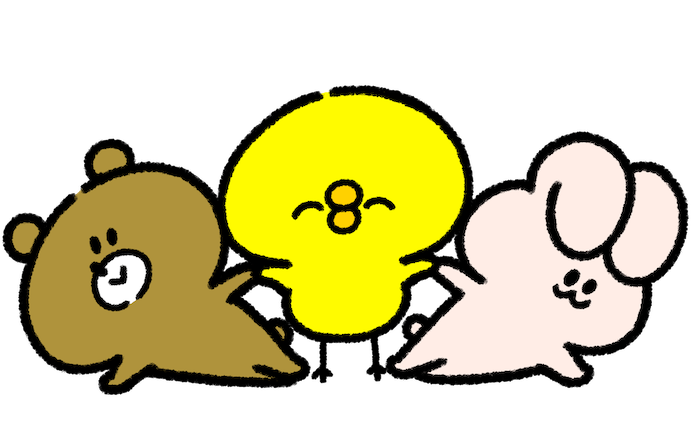 組体操をするひよこたち