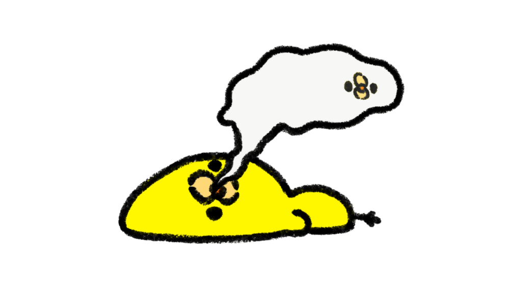 幽体離脱するひよこ